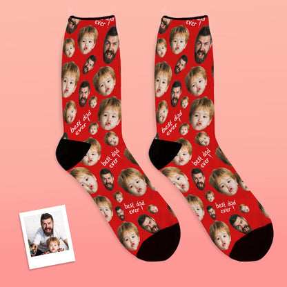 Detailed shot of black photo socks’ print continuity around heel — high‑quality seamless printed socks and personalised photo socks