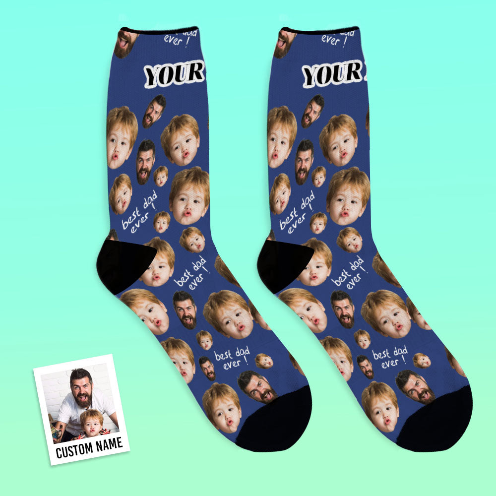 Detailed shot of black photo socks’ print continuity around heel — high‑quality seamless printed socks and personalised photo socks