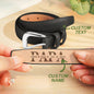 Personalised PU leather men's belt with engraved name and alloy buckle — perfect Father's Day gift or birthday present for dad