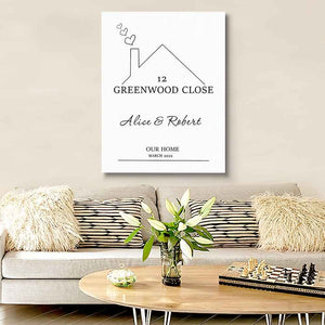 Personalized New Home Canvas New Home Gift Couples Gift Christmas Gift