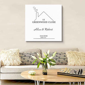 Personalized New Home Canvas New Home Gift Couples Gift Christmas Gift