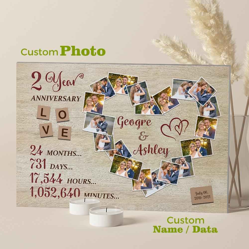 Custom Photo Text Wall Decor Anniversary Gifts