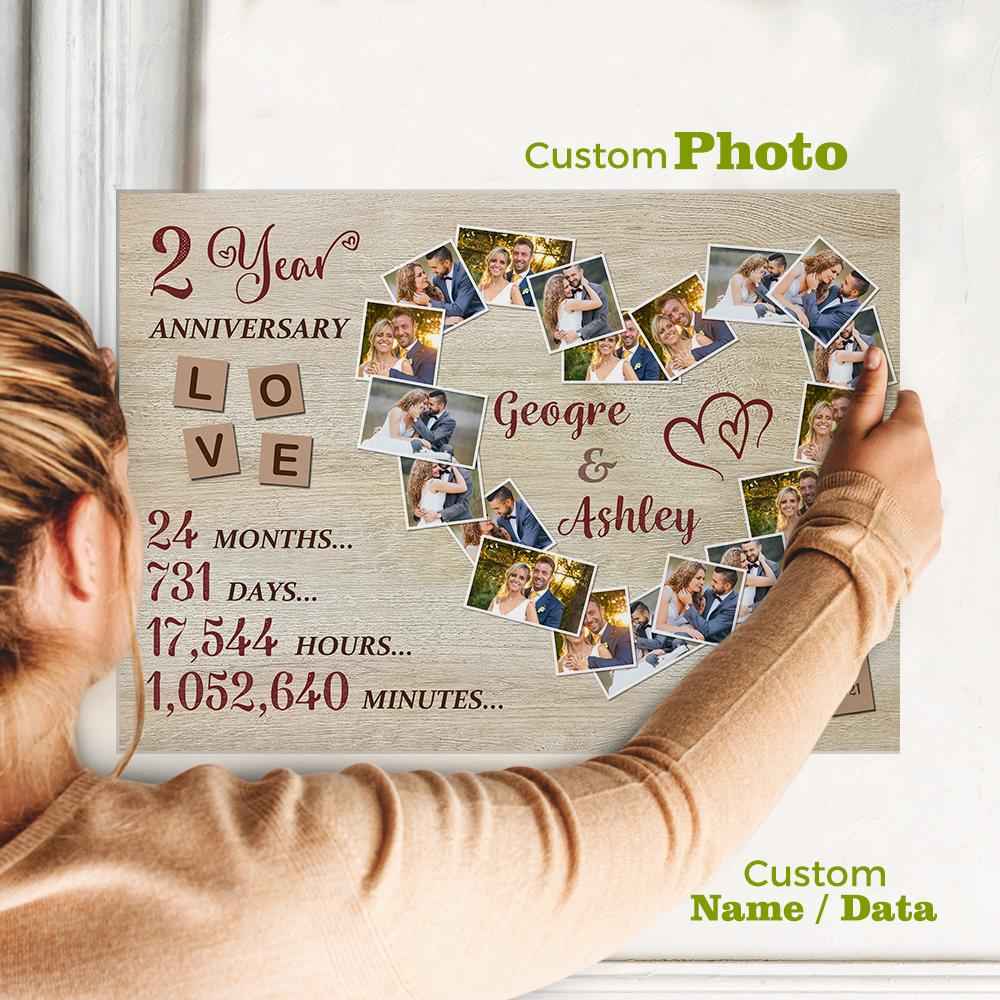 Custom Photo Text Wall Decor Anniversary Gifts