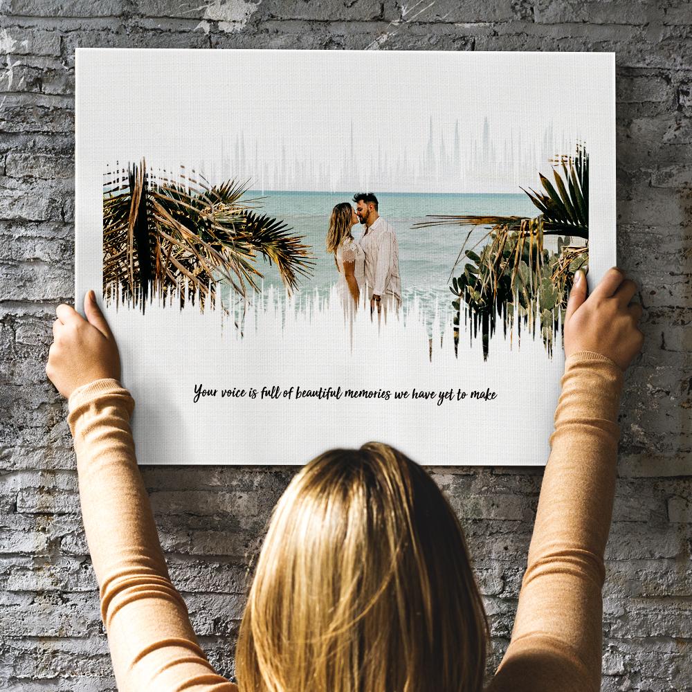 Personalised Sound Wave Canvas Print | Unique Wedding & Anniversary Gift