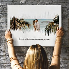Personalised Sound Wave Canvas Print | Unique Wedding & Anniversary Gift