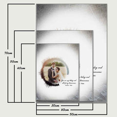 Custom Painting Round Sound Wave Photo Print Personalized Soundwave Text Canvas Amazing Wedding Gift Anniversary Gifts