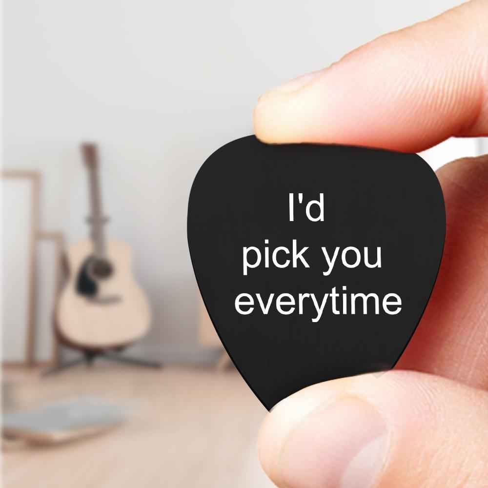 Custom Photo Guitar Picks Engraved Your Personalised Text