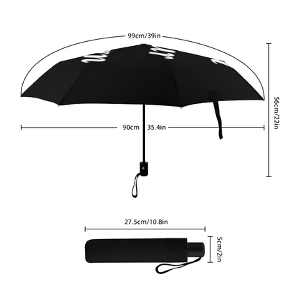 Personalised Foldable Umbrella with Custom Text | Unique Wedding & Family Gift