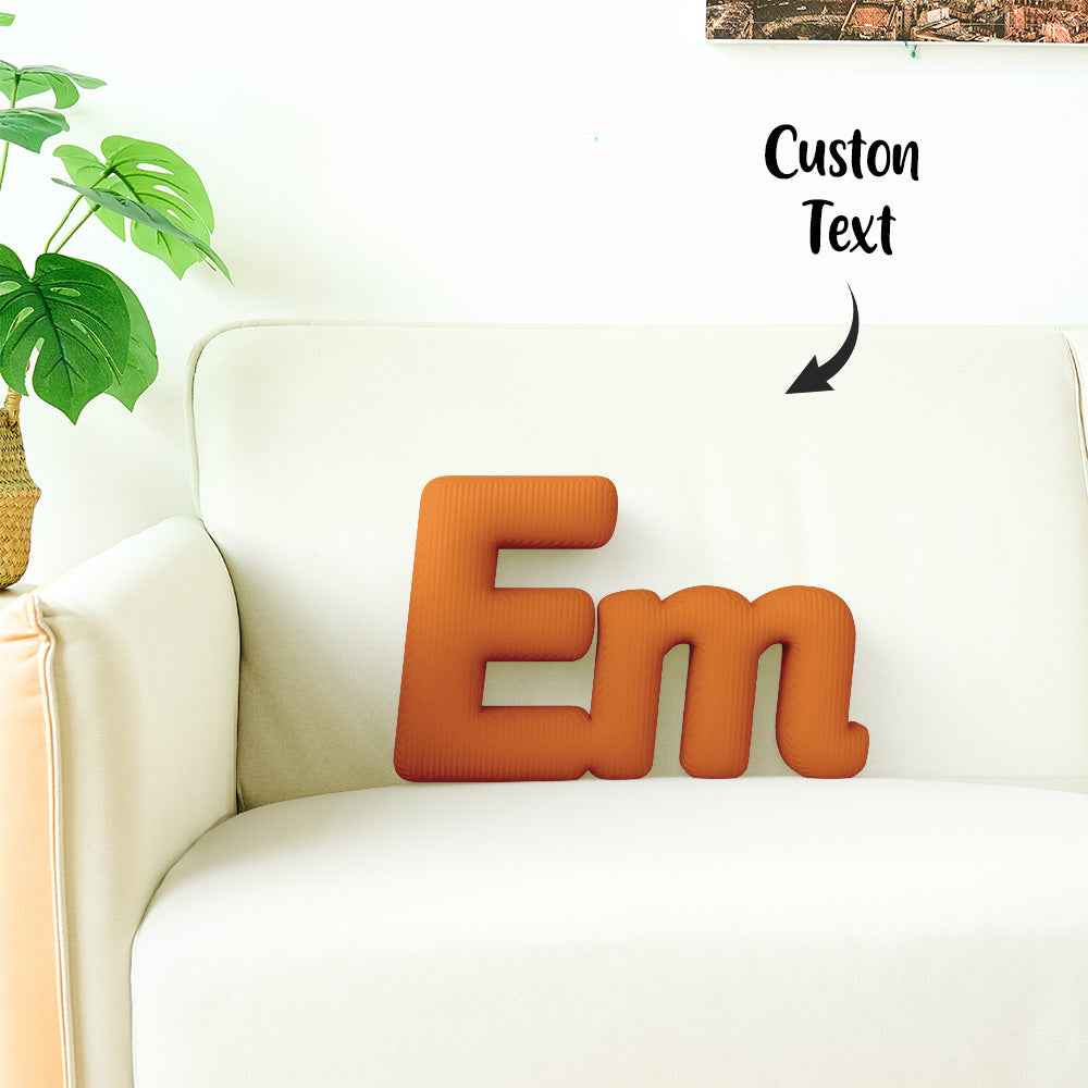 Custom Multi-Letter Pillow 2–5 Letters Shaped Pillow – Personalized Name Cushion Gift