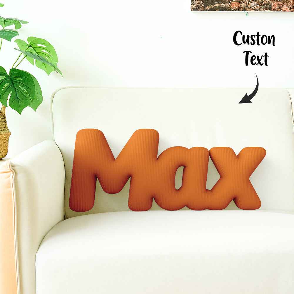 Custom Multi-Letter Pillow 2–5 Letters Shaped Pillow – Personalized Name Cushion Gift