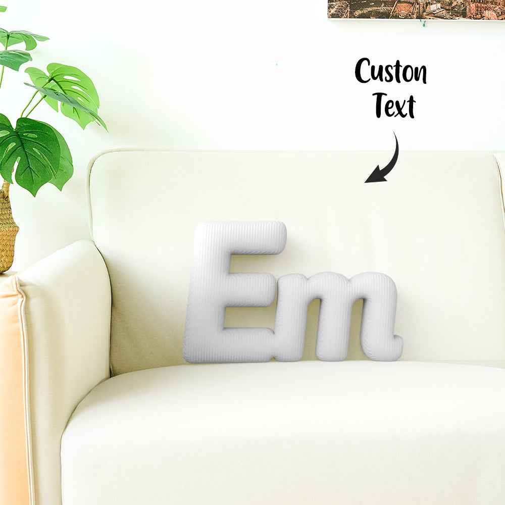 Custom Multi-Letter Pillow 2–5 Letters Shaped Pillow – Personalized Name Cushion Gift