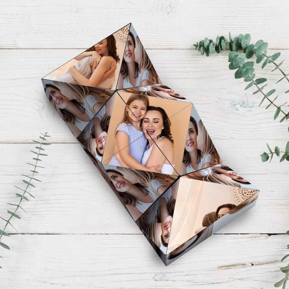 Custom Magic Cube Photo Personalized Cube Rhombic for Lovers Special Gifts for Anniversary
