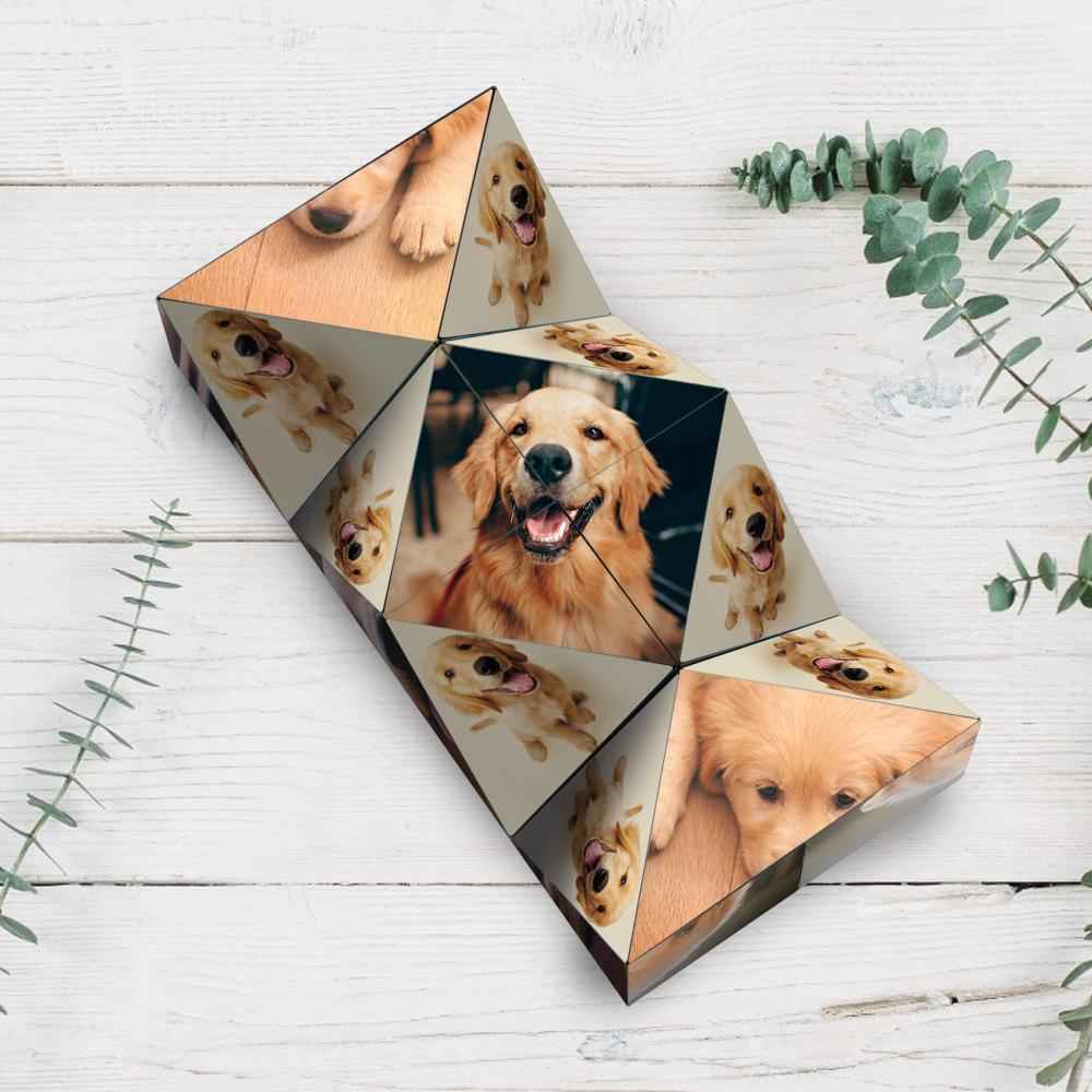 Custom Magic Cube Photo Personalized Cube Rhombic for Lovers Special Gifts for Anniversary