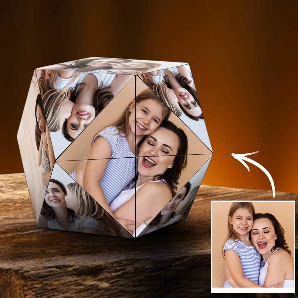 Custom Magic Cube Photo Personalized Cube Rhombic for Lovers Special Gifts for Anniversary