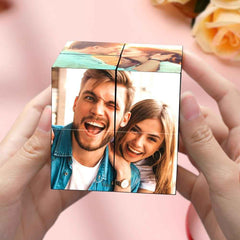 Custom Magic Cube Photo Cube Ring Box Rhombic Gifts
