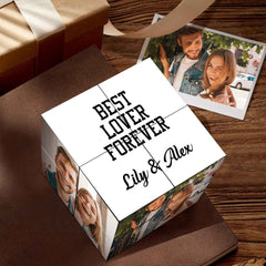 Custom Cube Photo Frame Multi Photo Best Lover Forever Custom Photos And Name Gifts For Couples 7*7*7cm Magic Cube