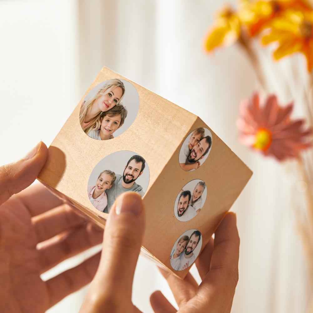 Custom Photo Ornament Funny Dice Wooden Gifts