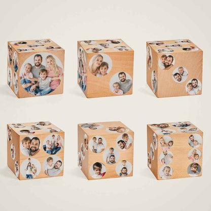 Custom Photo Ornament Funny Dice Wooden Gifts