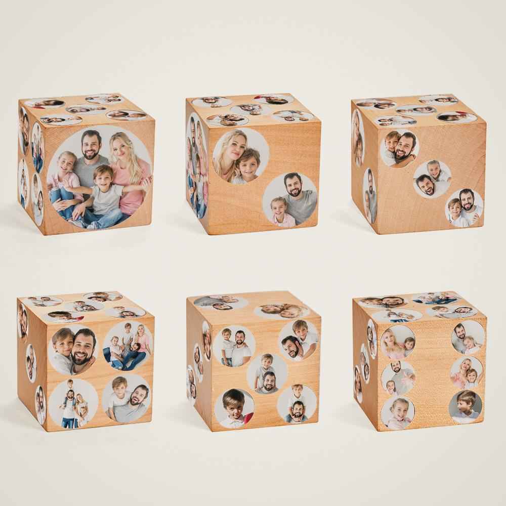 Custom Photo Ornament Funny Dice Wooden Gifts