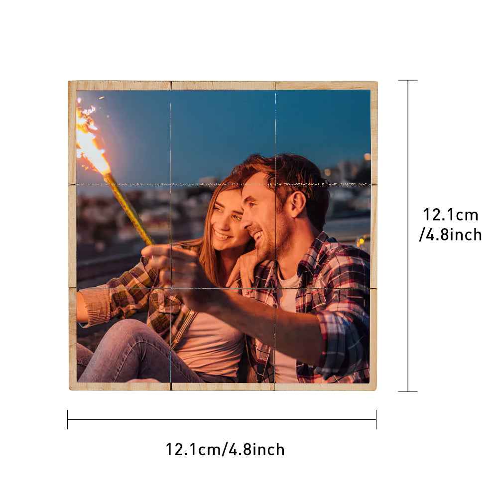 Personalized Photo Wooden Rubic's Cube Home Decoration Gift for Lover