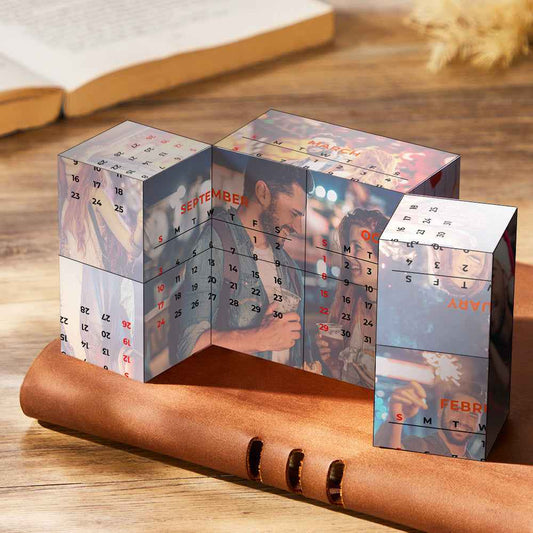 Custom Calendar Photo Cube Personalized Infinity Photo Folding Magic Cube Anniversary Gifts