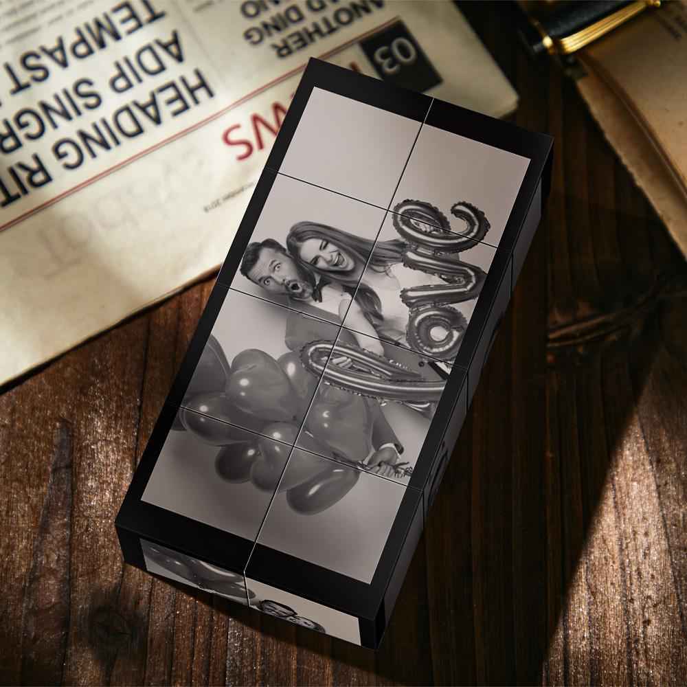 Custom Magic Cube Multiphoto Black Filter Cube Gifts for Couple