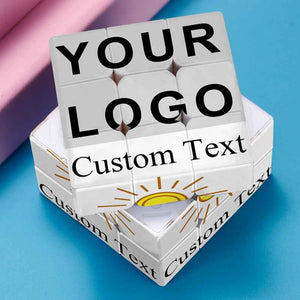 Custom Logo Three-level Rubic's Cube with Text Gifts