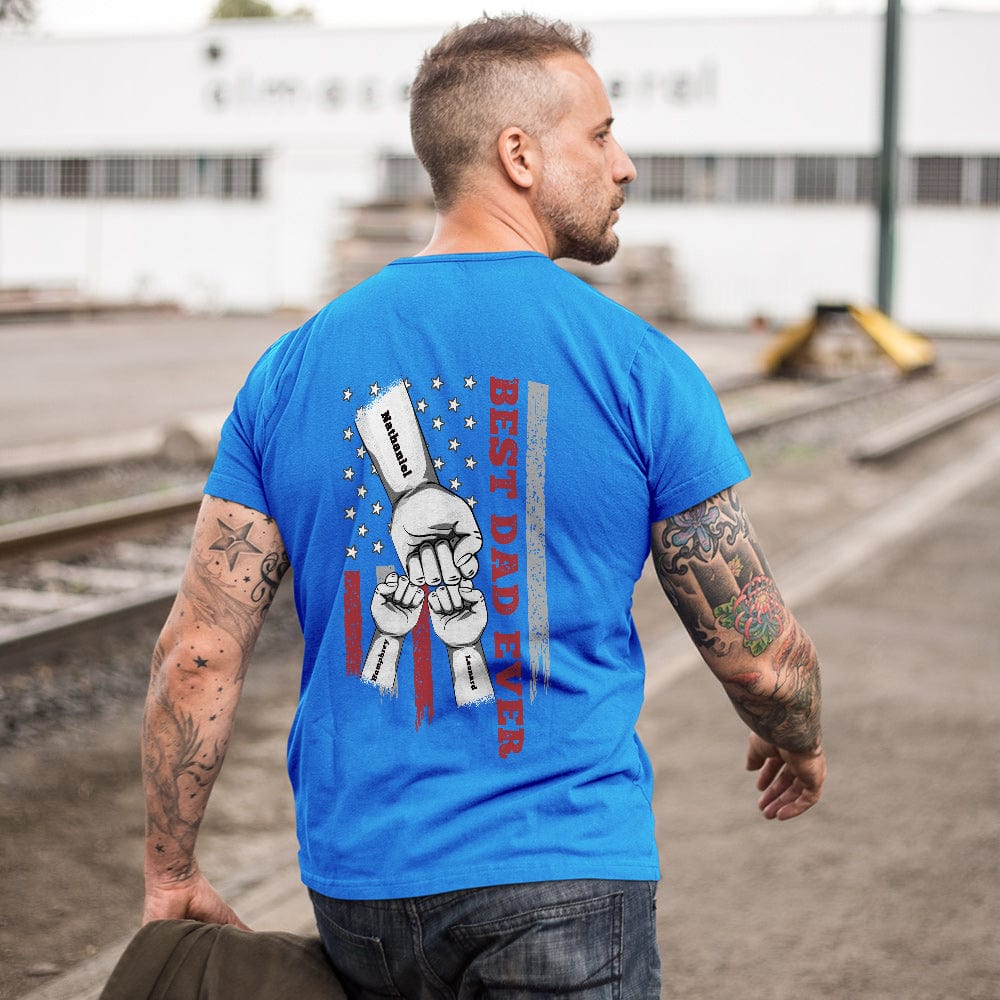 Mock-up showing how to upload a high-resolution photo for the personalised fist bump T-shirt back engraving