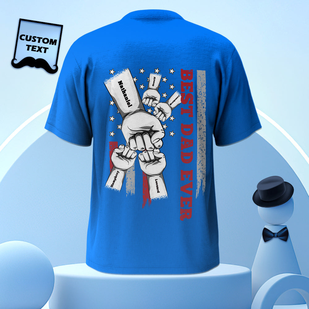 Styled pairing suggestion: personalised fist bump T-shirt worn with jacket, engraved back subtly visible