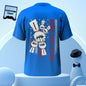 Styled pairing suggestion: personalised fist bump T-shirt worn with jacket, engraved back subtly visible