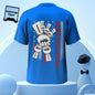 Memorial keepsake idea: personalised fist bump T-shirt with engraved back photo and commemorative text