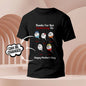 Gift-ready personalised tadpole t-shirt packaging — humorous 'Thanks for Not Swallowing Us' present perfect for Mother's Day or birthdays