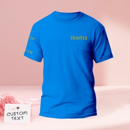 Custom Embroidered T-shirt | Personalised Mother's Day & Valentine's Gift