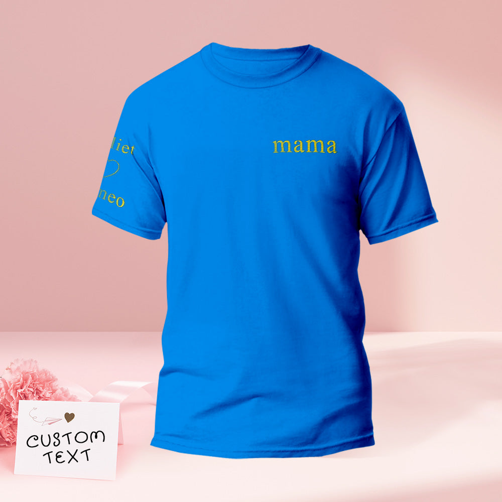 Packaged personalised T-shirt ready for dispatch after quality inspection — ready-to-gift custom embroidered tee