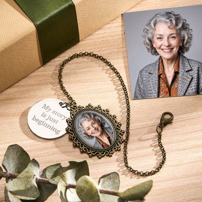 Personalised Wedding Bouquet & Graduation Cap Photo Charm with Engraving