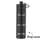 Custom engraved pill box keyring — compact, portable three‑stack personalised pill box keychain with engraved keyring detail