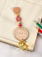 Selection of handcrafted beaded lanyards in bohemian colourways perfect as birthday or teacher gifts personalised