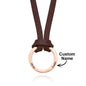 Close-up of the Necklace Clasp and Chain Connection on PU Leather