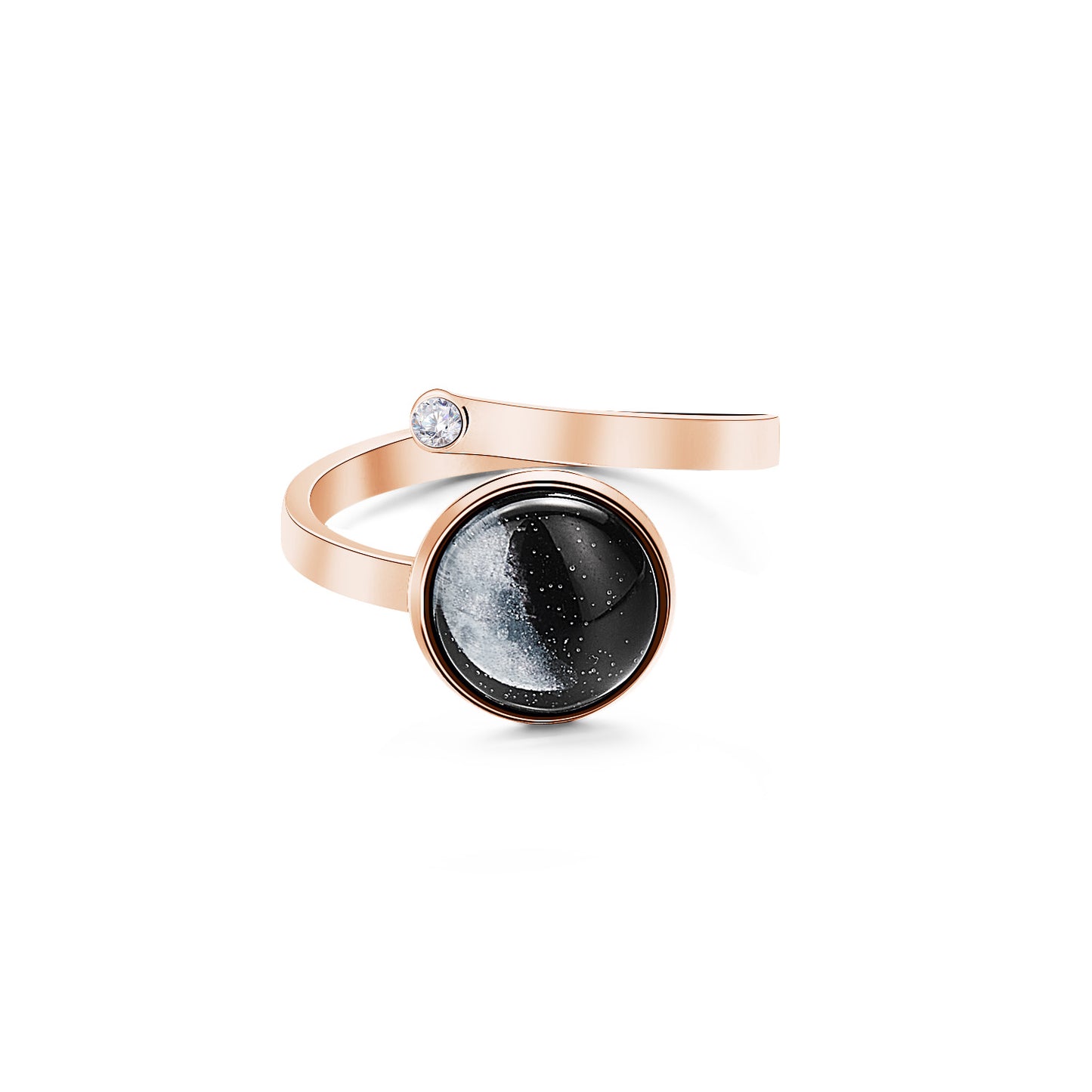 Personalised Moon Phase Ring - Custom Luminous Anniversary Gift for Her