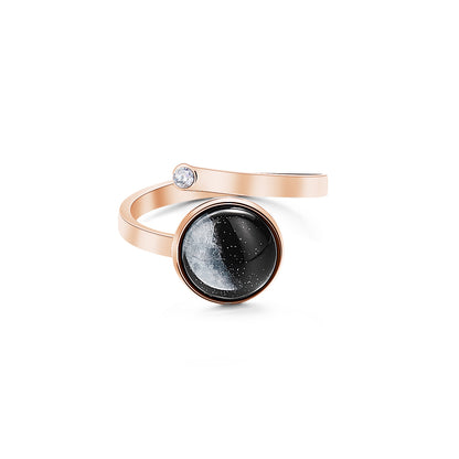 Personalised Moon Phase Ring - Custom Luminous Anniversary Gift for Her