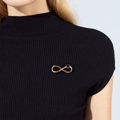 Personalised Infinity Name Brooch - Rose Gold Plated Memorial Pin