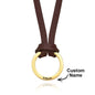 Flat lay of Personalised Necklace with Engraved Name Pendant