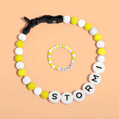 Personalised Pet Name Necklace with Free Matching Bracelet