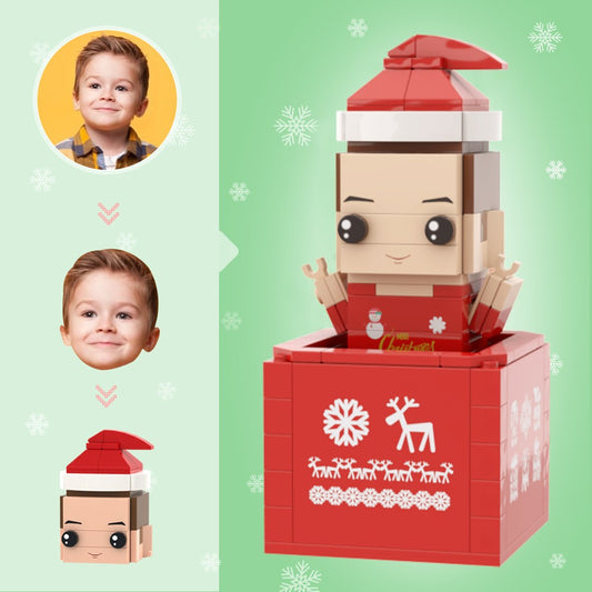 Personalised brick figure — custom upper-body mini figure made from your photo, ideal personalised gift for wife, teachers and teens in Australia and the UK