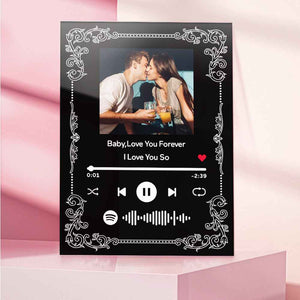 Custom Photo Plaue Acrylic Music Keychain Custom Couple Photo For Girlfriend
