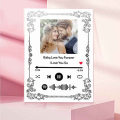 Custom Photo Plaue Acrylic Music Keychain Custom Couple Photo For Girlfriend