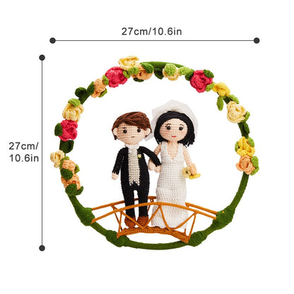 Personalised Custom Crochet Dolls | Handmade Mini Lookalike Wedding Couple Gifts