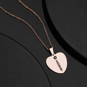 Scannable Code Necklace Engraved Heart Photo Necklace -Best Gifts for Your Lover