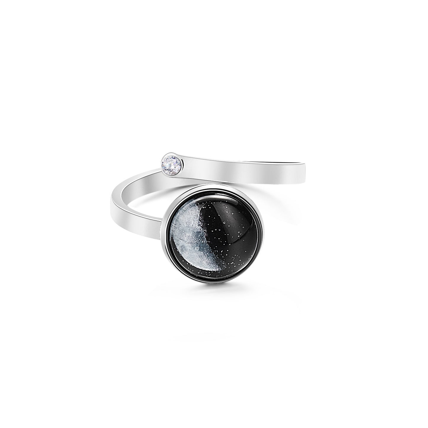Personalised Moon Phase Ring - Custom Luminous Anniversary Gift for Her