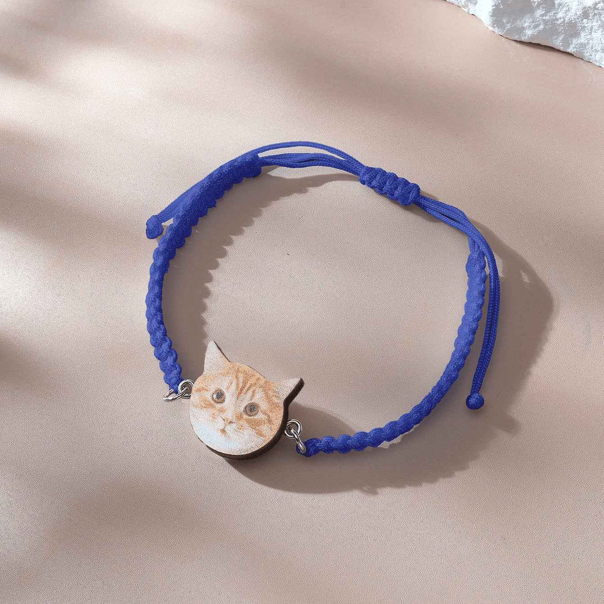 Personalized Pet Portrait Adjustable Braided Bracelet Birthday Gift for Pet Lover